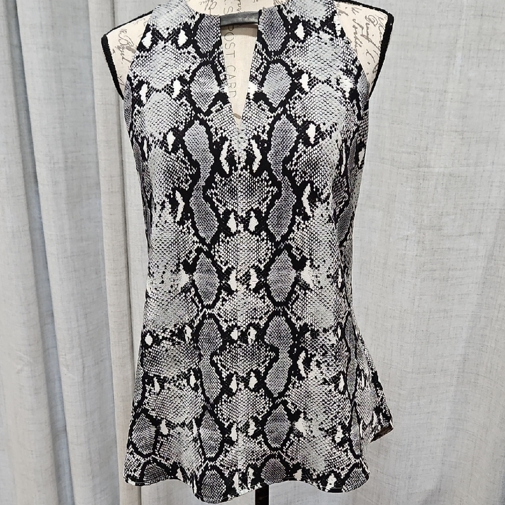 Fifteen Twenty Black and Gray Snake Print Blouse Gorg